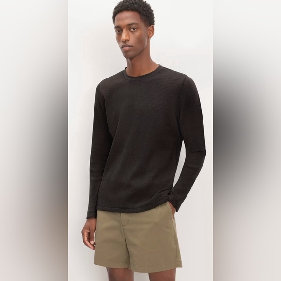 NWOT Everlane organic cotton Waffle Long-Sleeve Crew shirt - Picture 1 of 11
